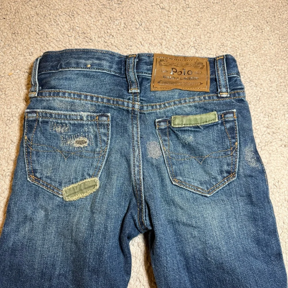 Polo Ralph Lauren‎ The Sullivan Boys Jeans Patchwork Distressed Denim 10 (21x19)